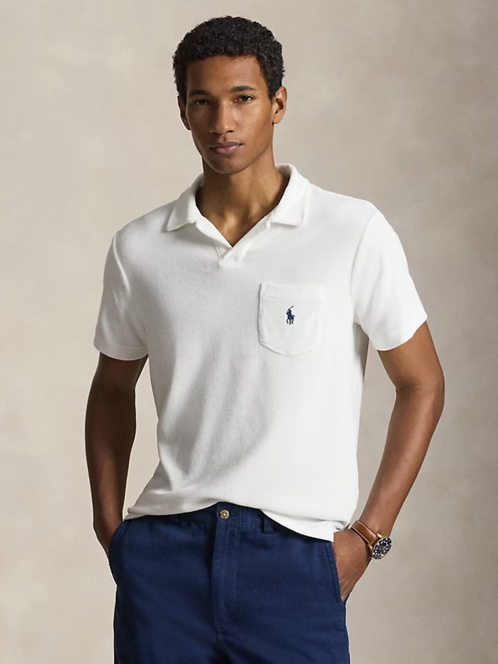 Ralph Lauren White Terry Polo